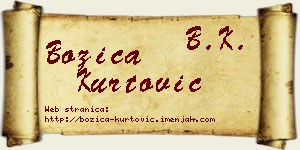Božica Kurtović vizit kartica